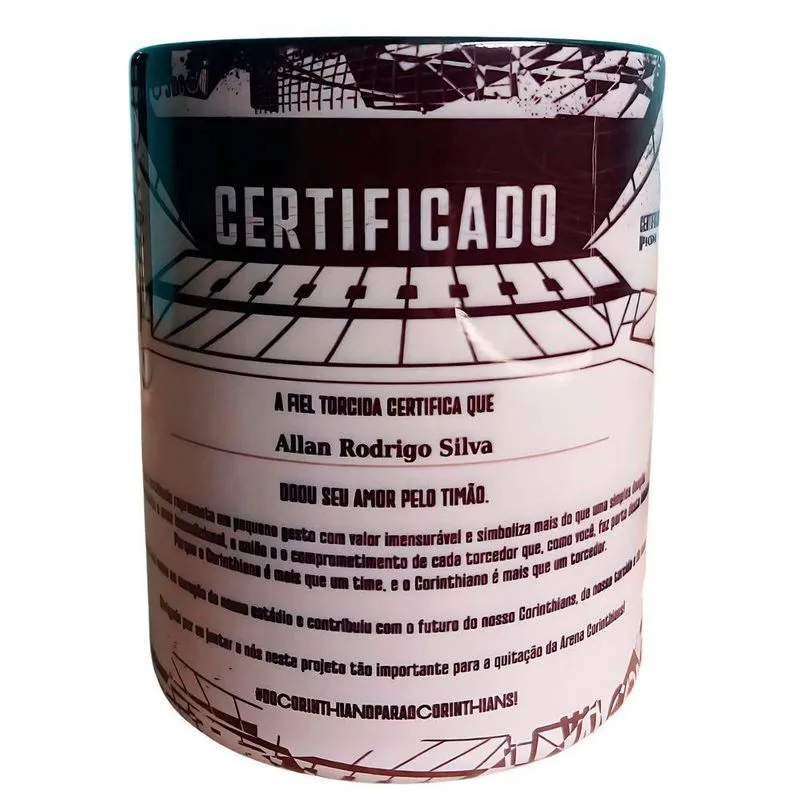 Kit Presente Meu Certificado Arena Caneca Preta + Quebra-cabeça 60 Peças