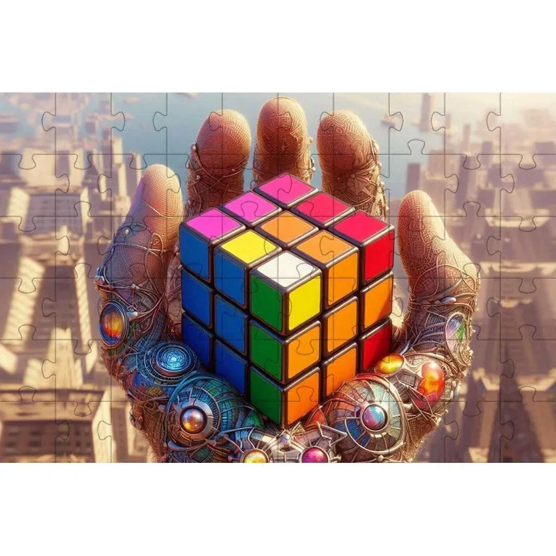 Quebra-cabeça Cubo Mágico De 60 Peças Educativo E Cognitivo