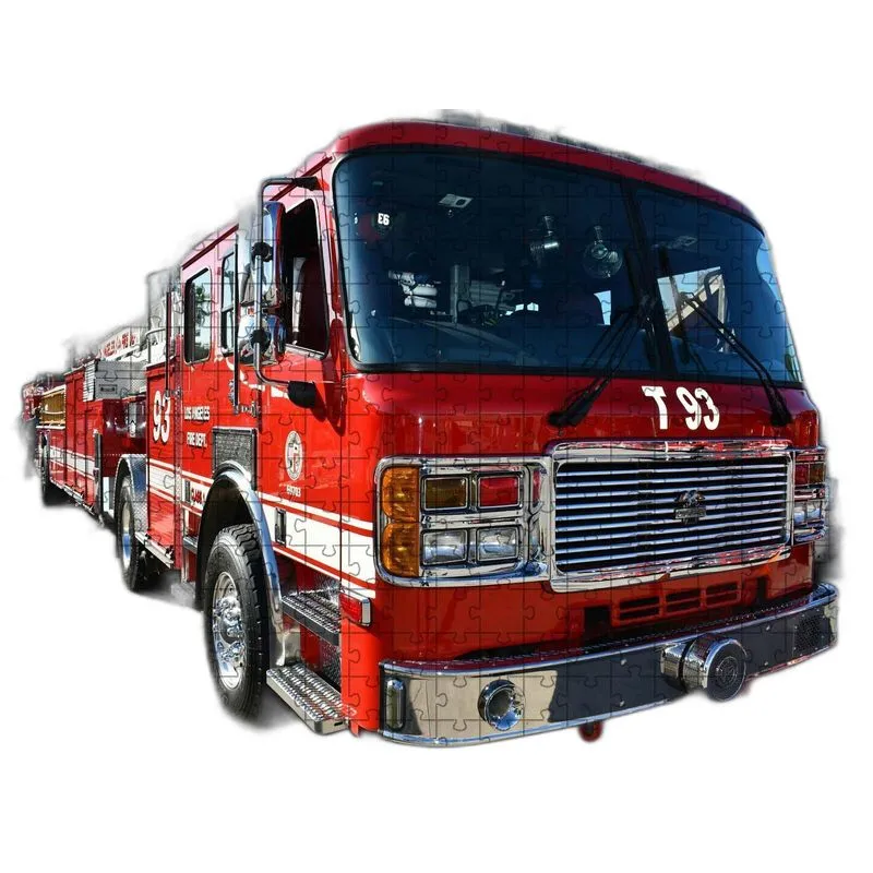 Quebra-cabeça Viatura Dos Bombeiros De 150 Peças Em Mdf