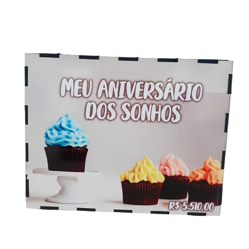 Cofre Deafio Sonhos Meu Aniversário Junte 5 Mil Sua Festa Em
