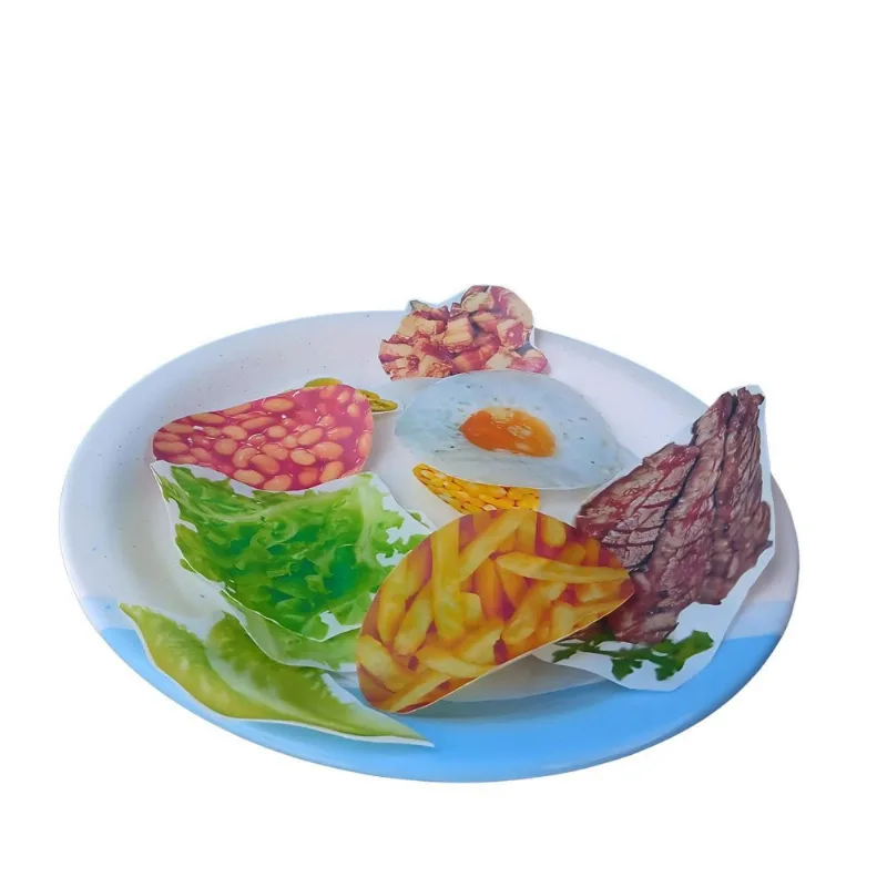 Kit Pegadinha Papel Arroz Comestivel Comida Prato Feito