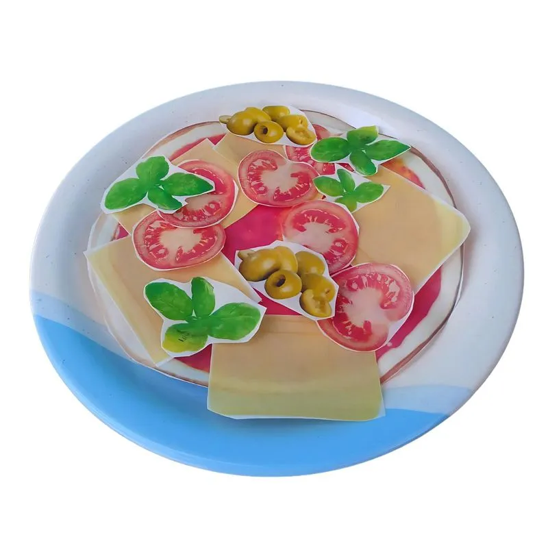 Kit Pegadinha Papel De Arroz Comestível Amo Pizza Mussarela