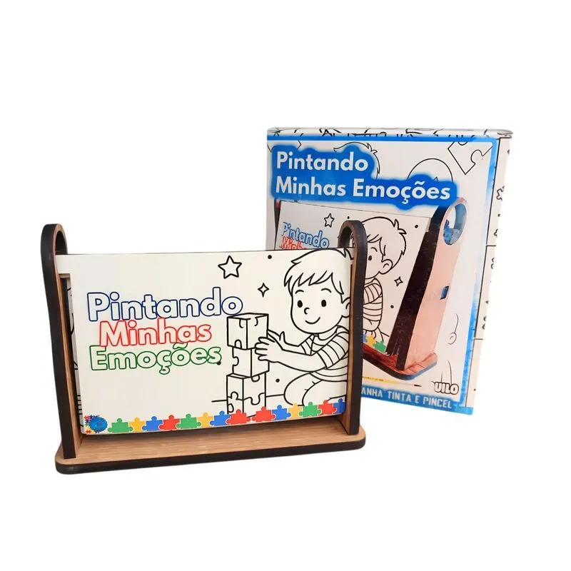 Albúm De Mdf Pintando Minhas Emoções Para Autistas