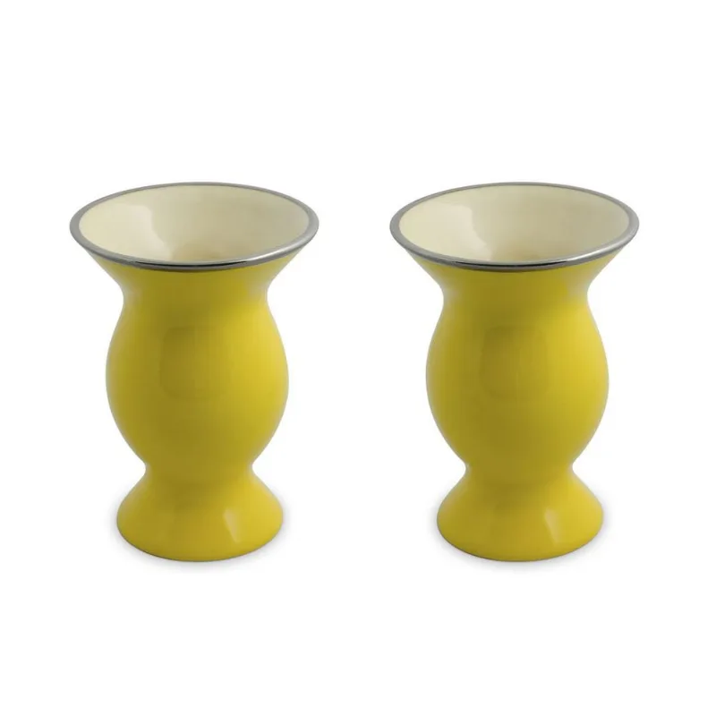 Cuias Chimarrão Em Cerâmica Lisa 350ml Amarela Mondoceram