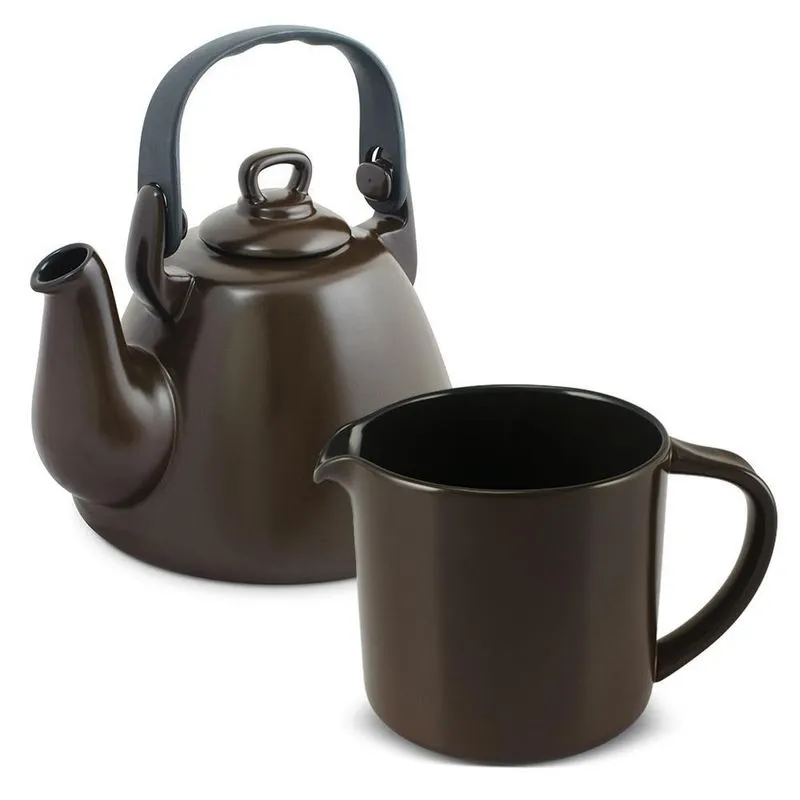 Kit Chaleira Fervedor Cerâmica Tropeiro Chocolate Ceraflame