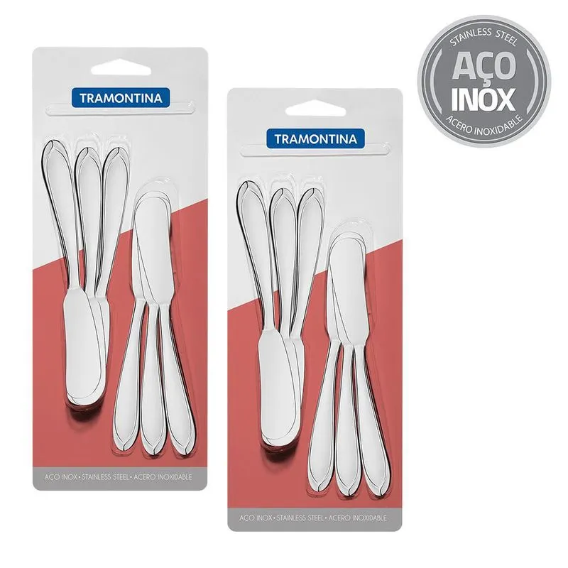Kit Espátulas Manteiga Aço Inox 12 Pçs Laguna Tramontina