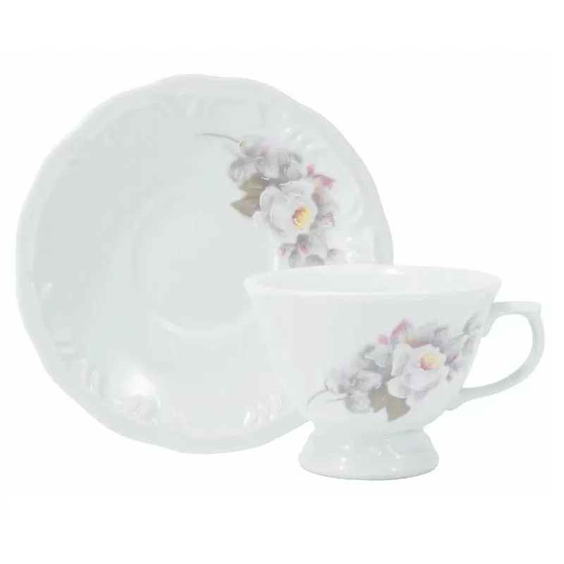 Xícara Chá Eterna Pomerode Com Pires 200ml Porcelana Schmidt