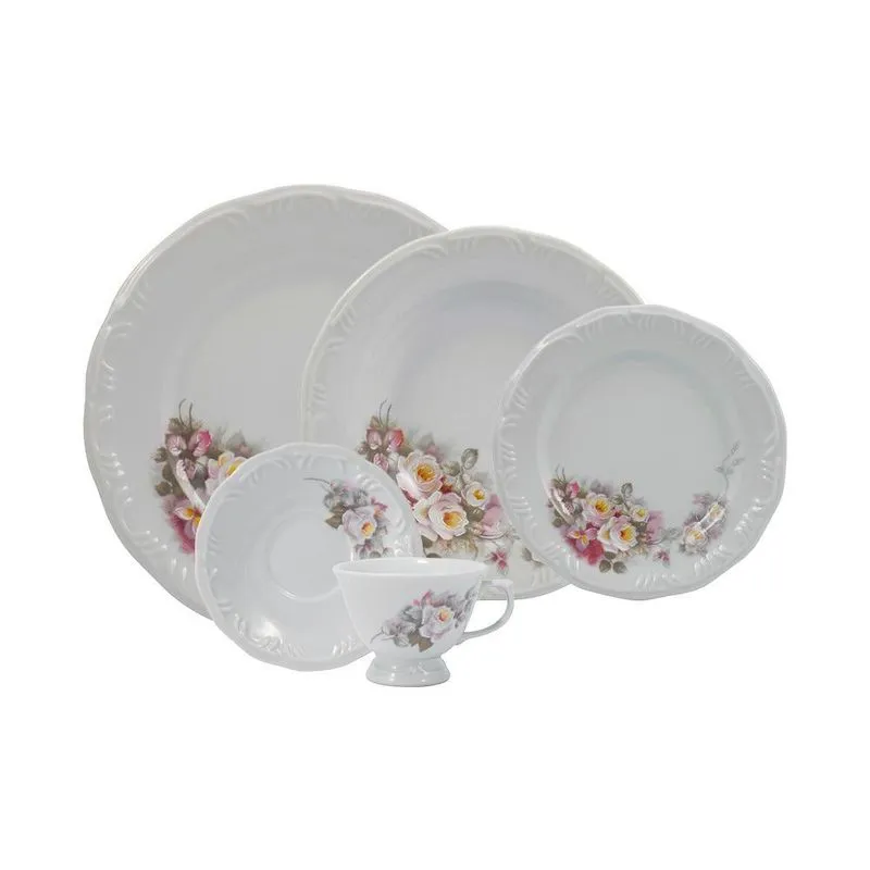 Serviço Jantar E Chá Em Porcelana 30 Peças - Eterna Schmidt