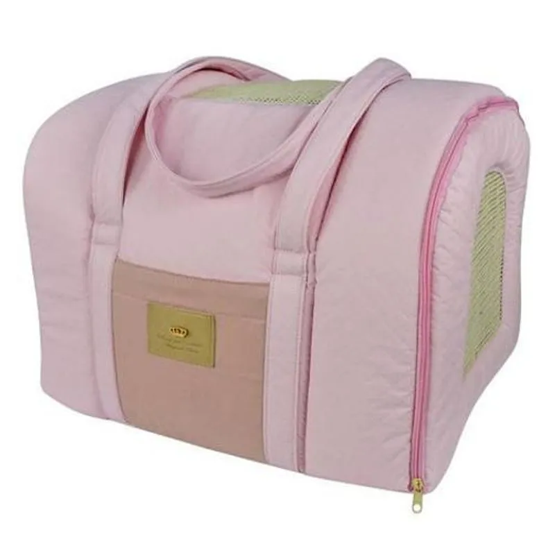 Bolsa De Transporte Rosa Para Cachorro E Gato 12kg