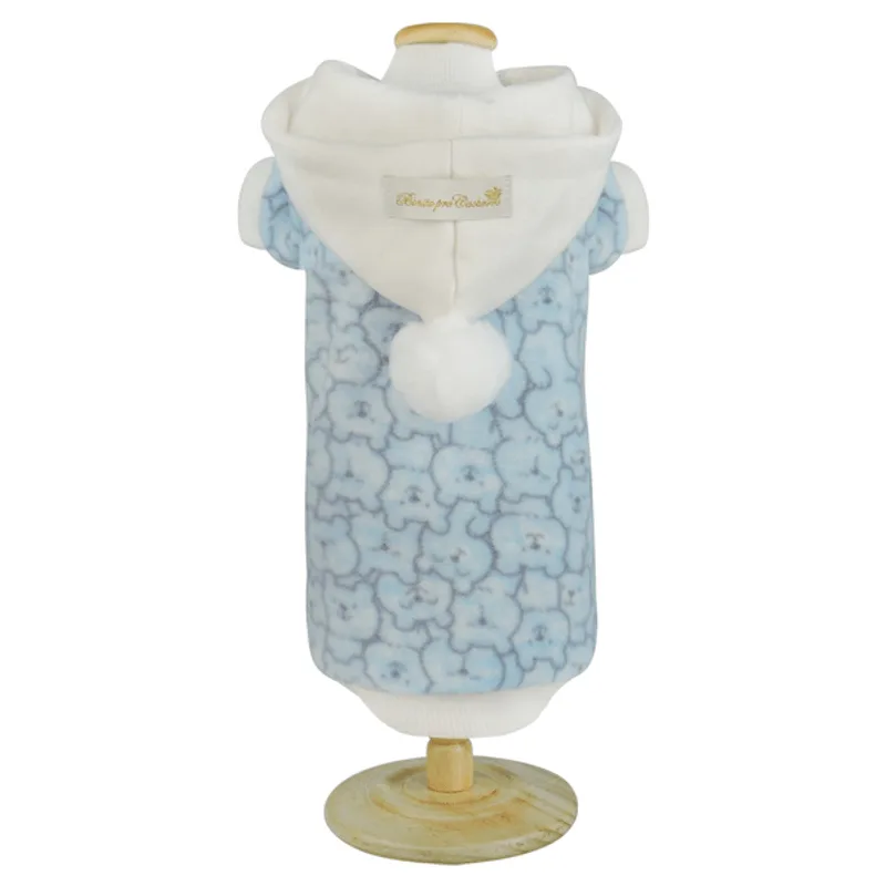 Blusa Capuz pompom Azul - G G