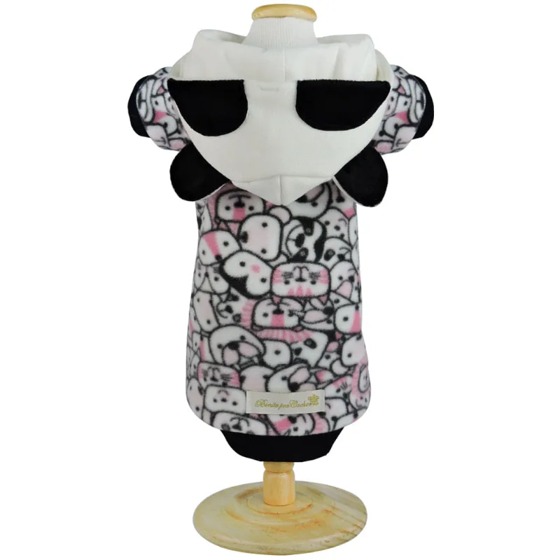 Casaco panda Estampado Rosa P