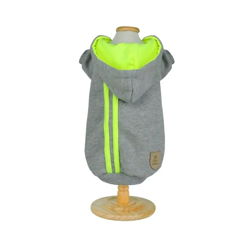Moletom Bonito Pra Cachorro Listra Neon Verde Para Cães - Tamanho M