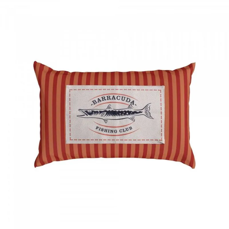 Capa para Almofada 35x55cm Náutica Belchior Laranja e coral