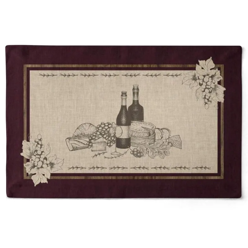 Jogo Americano Vinho 48X31,5Cm 2Und 531132 Belchior