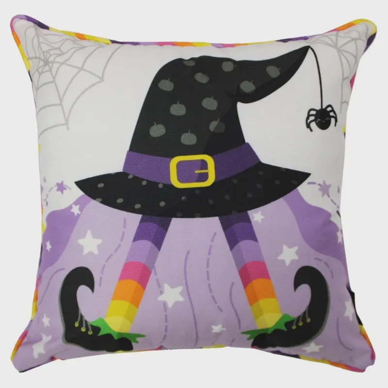 Capa para Almofada Halloween Chapéu de Bruxa 43x43cm Belchior Uniq