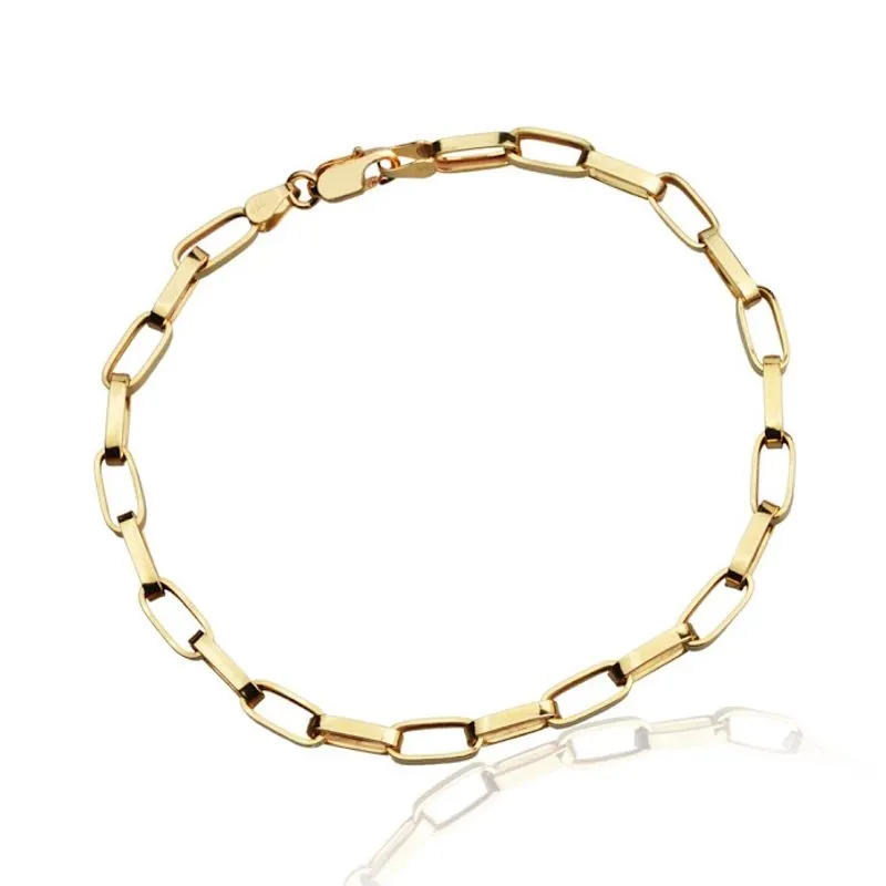 Pulseira Masculina Cartier Elos Longos Ouro 18k 4mm