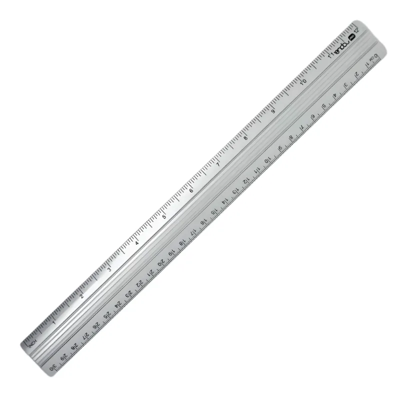 Régua Escolar 30 cm - Alumínio - Ondapro