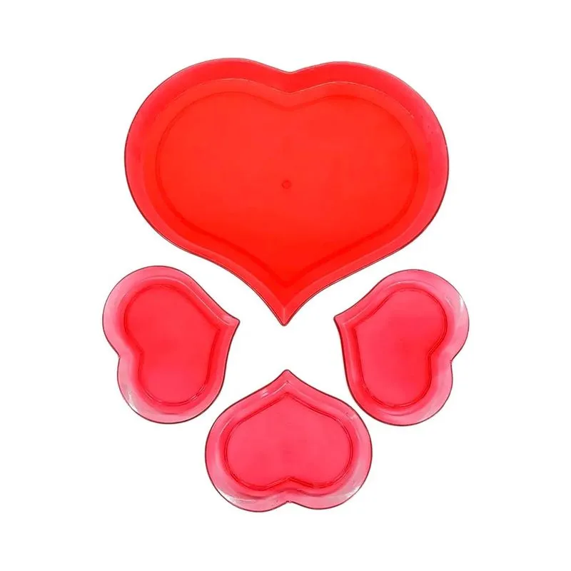 Prato Kit Coração Lsc Toys Vermelho Transparente