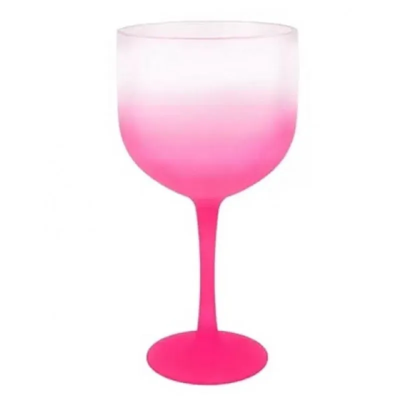 Taça de Gin 600ml Acrílica Degrade Rosa