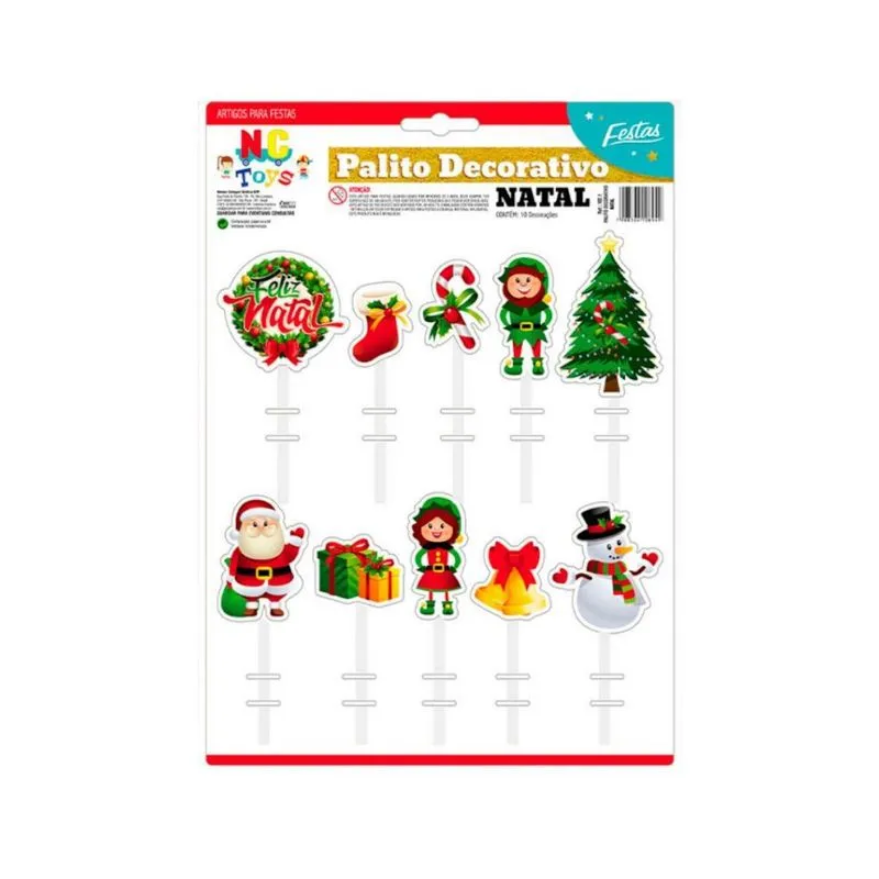 10 Tag Mini Topper Docinho E Salgado Tema Natal