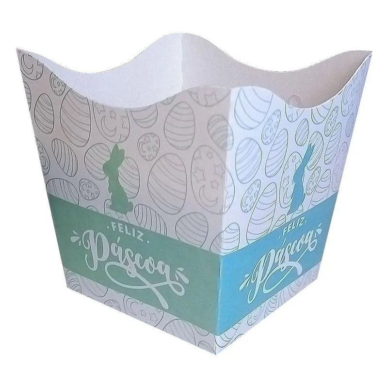 Cachepot De Papel Páscoa Feliz Páscoa Pequeno - 10 Un