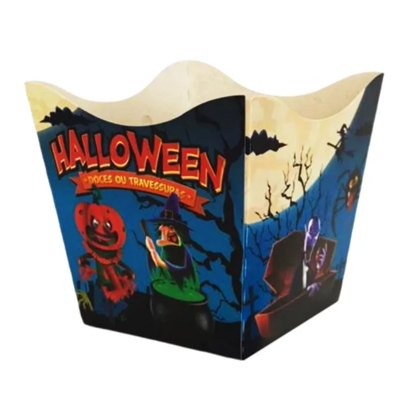 Cachepot De Papel Halloween Pequeno - 10 Unidades