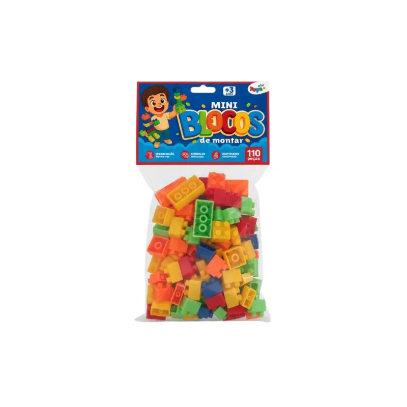 Mini Blocos de Montar Mini Toys com 110 Pecas
