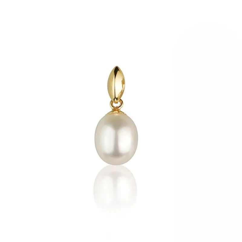 Pingente De Ouro 18k Pérola Natural Gota