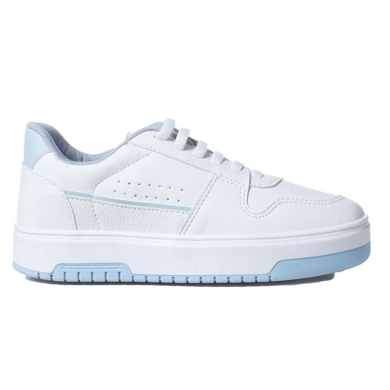 Tênis Branco e Azul Done Head Casual Unissex Branco e Azul - 35