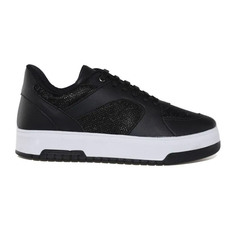 Tênis Casual Preto e Branco Feminino Done Head 34