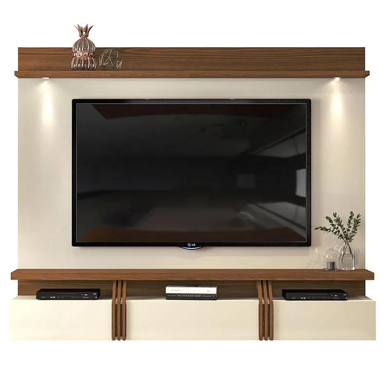Painel para TV Suspenso Baco Off White Marroquim - Dj Móveis