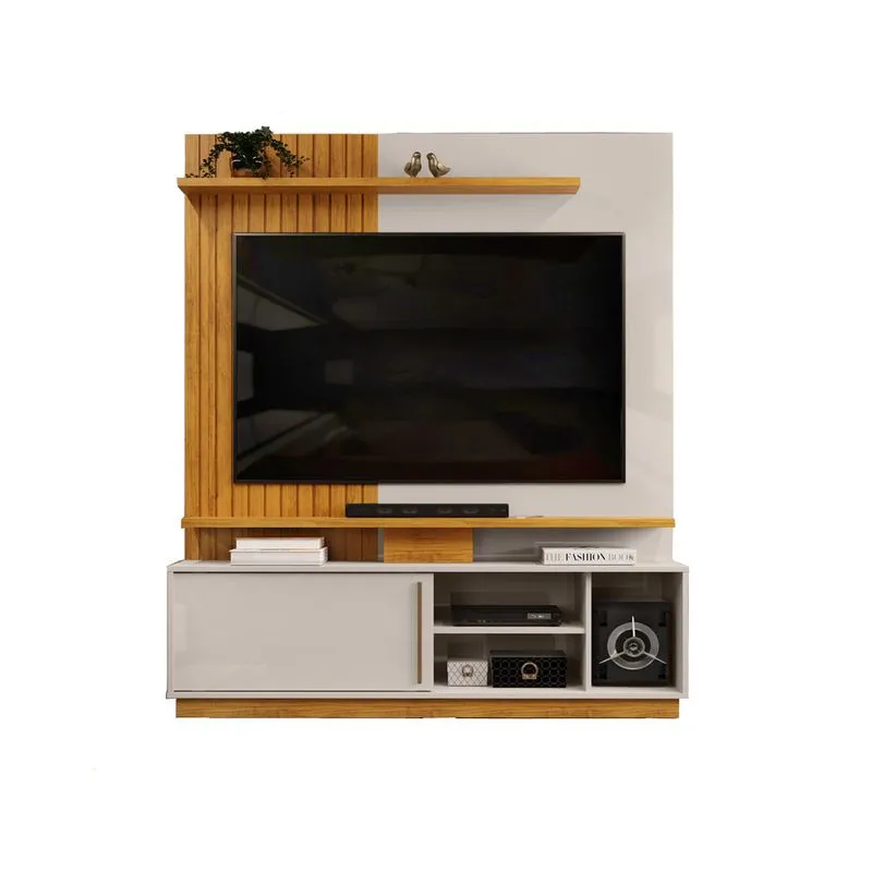 Estante Home Atenas DJ Até 55" - Cedro/Bali