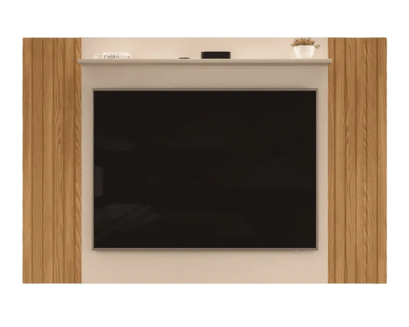 Painel Extensível Trend Carvalho Nobre/Off White - DJ Indústria