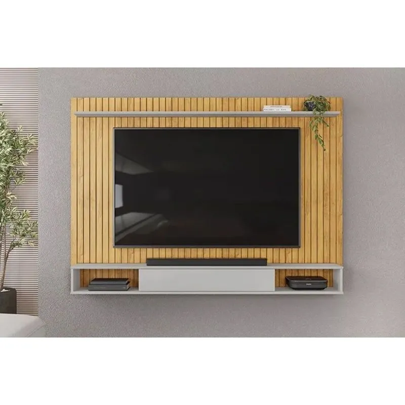 Painel Home p/ TV até 70 Pol Rio 193x136cm Cedro/Bali - DJ Móveis