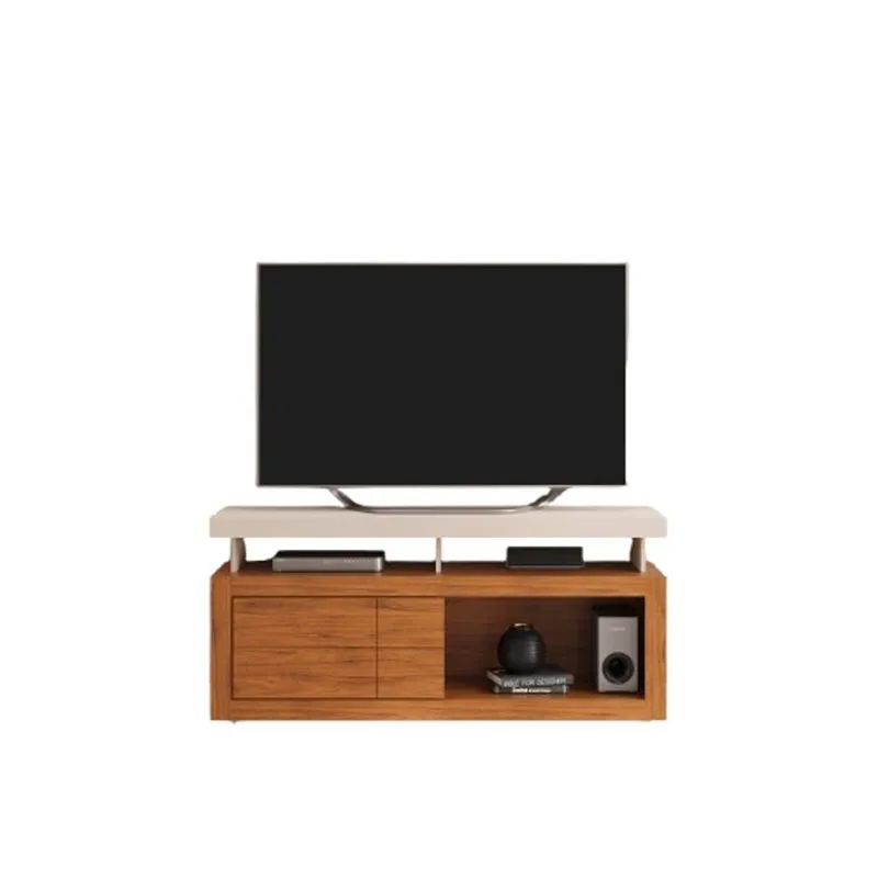 Rack Verano 136cm Off White E Freijo - Dj Moveis