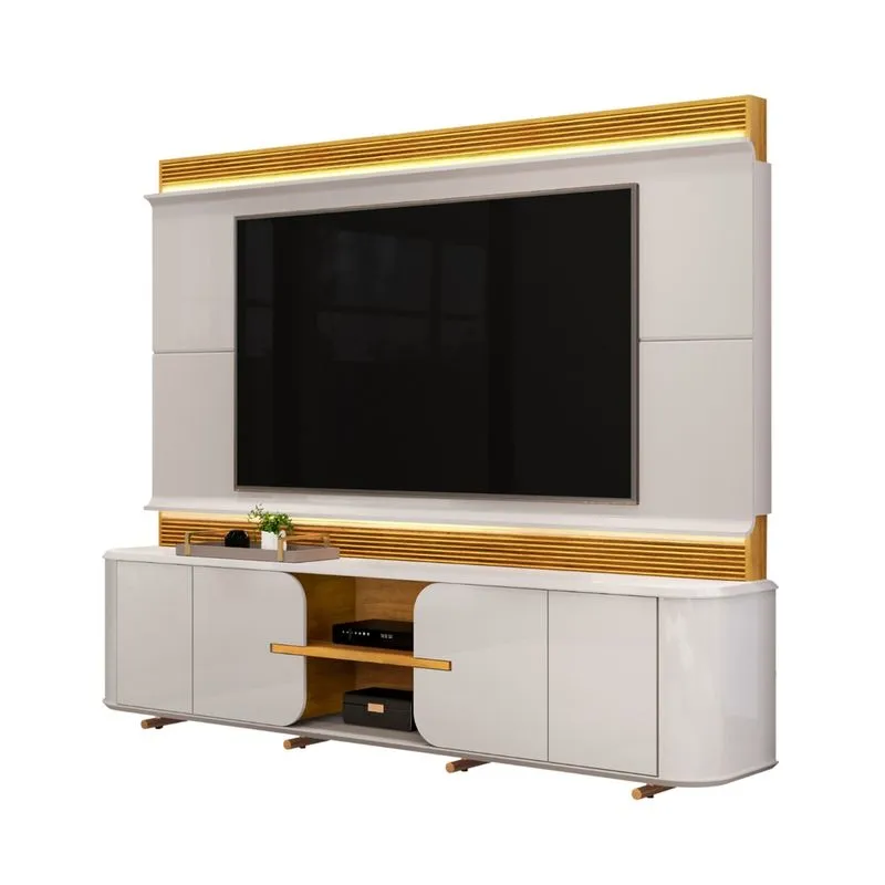 Estante Home para TV até 75 Polegadas 2,40m Led 4 Portas Londres
