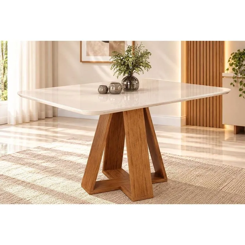 Mesa Jantar Celeste Madeirado 120cm Freijo DJ Móveis