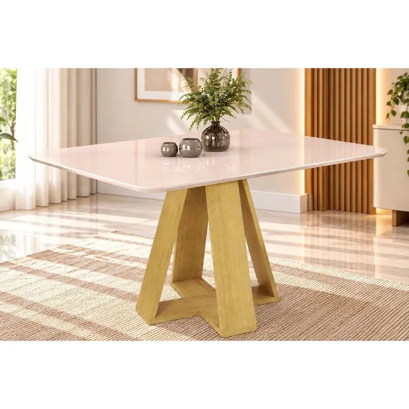 Mesa Jantar Celeste Madeirado 120cm Cedro DJ Móveis