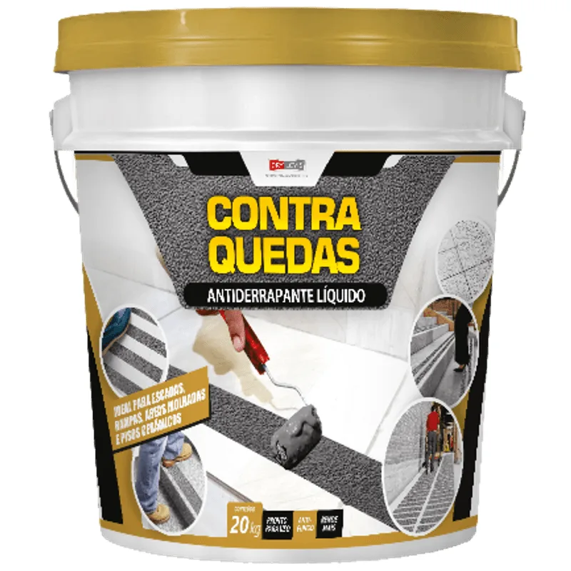 Antiderrapante Líquido Contra Quedas Cinza Chumbo 250G Drylevis