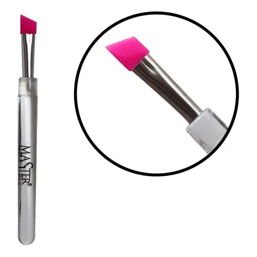 Pincel de Silicone Chanfrado Master para Acoplagem Lash Lifting 1un Rosa