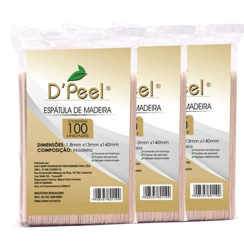 Abaixador De Língua Espátula De Depilação C/100 Unid