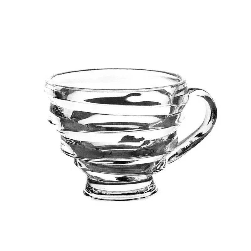 Jogo 6 Xícaras de Vidro Transparente Café Chá Canecas 200ml Presente Bebidas Quentes Dia a Dia Cozinha