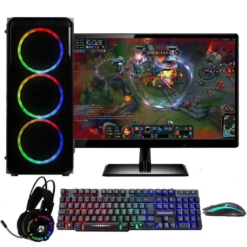 PC Gamer Completo AMD A8 3.80Ghz 8GB Placa de vídeo Radeon 2GB SSD 240GB Monitor HDMI LED 19.5" Skill Casual
