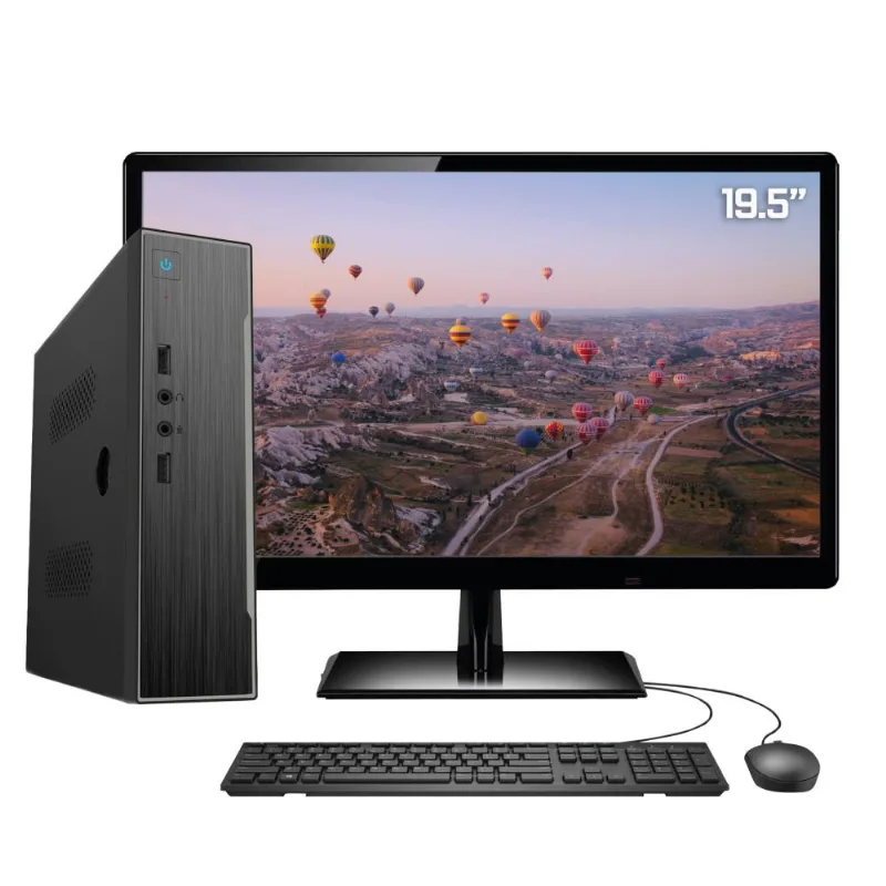 Computador Completo Skill HomeWork Monitor HDMI LED 19.5" Intel Dual Core 4GB SSD 60GB Windows 10 Pro HDMI Full HD
