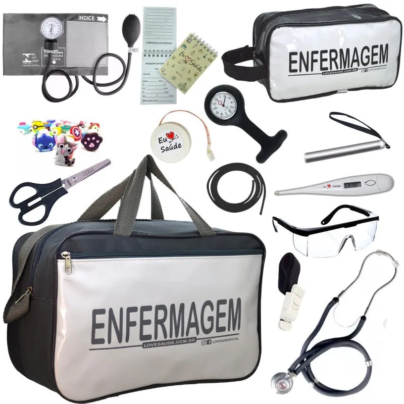 Kit Enfermagem Cores Aparelho De Pressão - Grafite Premium