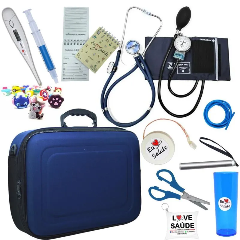 Kit Enfermagem Estagio Maleta Completa - Azul Pa Med Kit Enfermagem Estagio Maleta Completa - Azul Pa Med