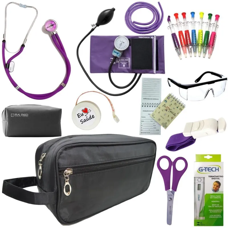 Kit Academico Enfermagem Completo - Roxo Pa Med