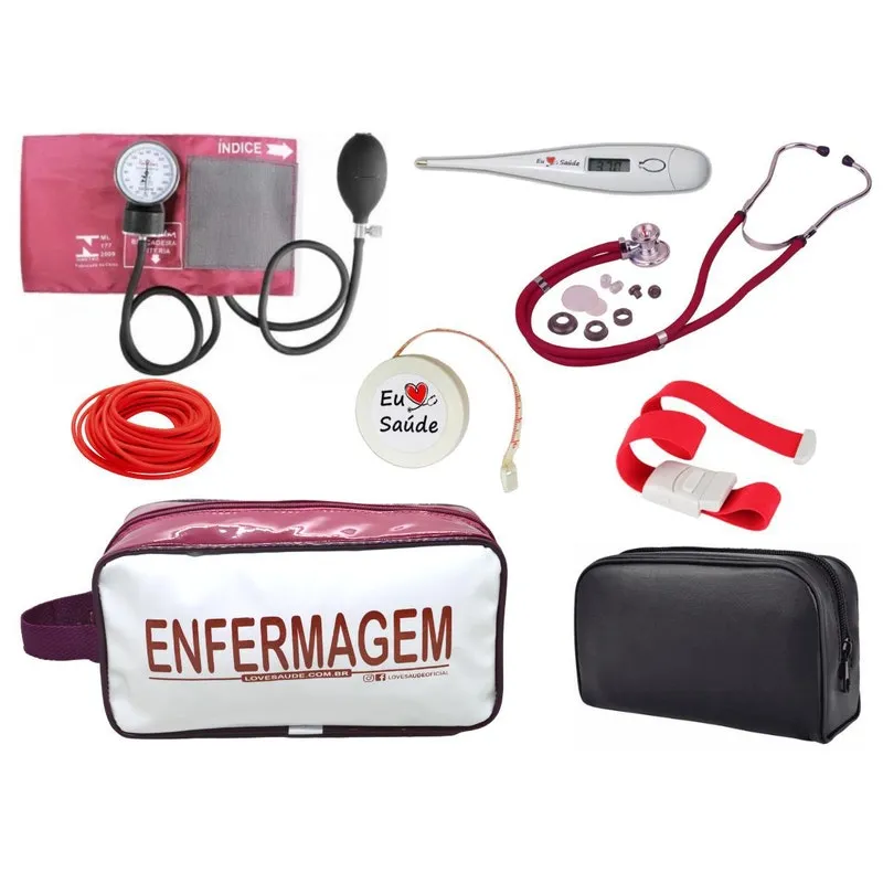 Kit De Enfermagem Completo - Vinho Enfermagem Premium