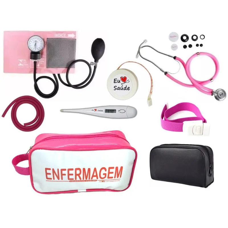 Kit De Enfermagem Completo - Rosa Enfermagem Premium