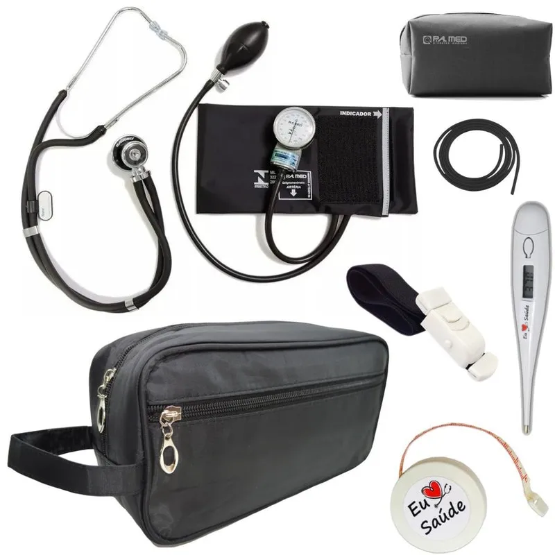 Kit De Enfermagem Completo - Preto Pa Med
